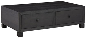 Signature Design by Ashley® - Foyland - Black - Cocktail Table With Storage - 5th Avenue Furniture