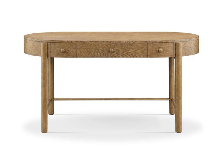 Magnussen Furniture - Hadleigh Brown - Oval Writing Desk - Honey - 5th Avenue Furniture