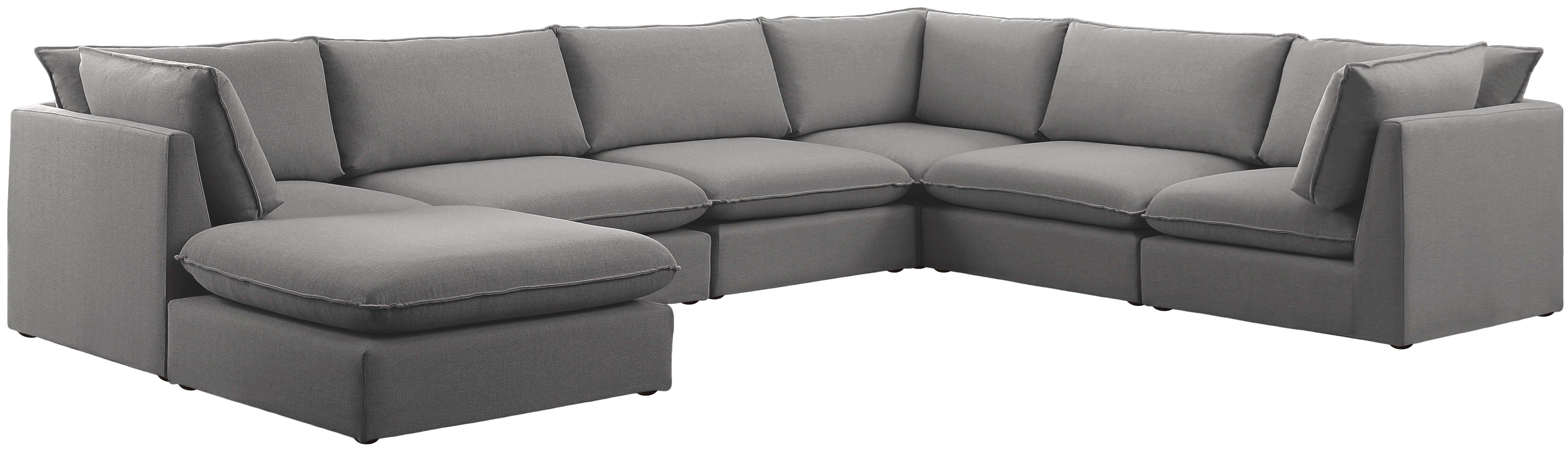 Meridian Furniture - Mackenzie - Modular Sectional 7 Piece - Gray - 5th Avenue Furniture