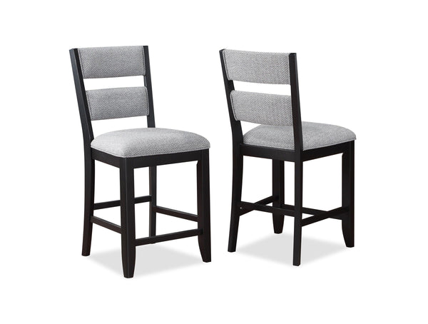 Crown Mark - Frey - Counter Height Chair (Set of 2) - Black - 5th Avenue Furniture