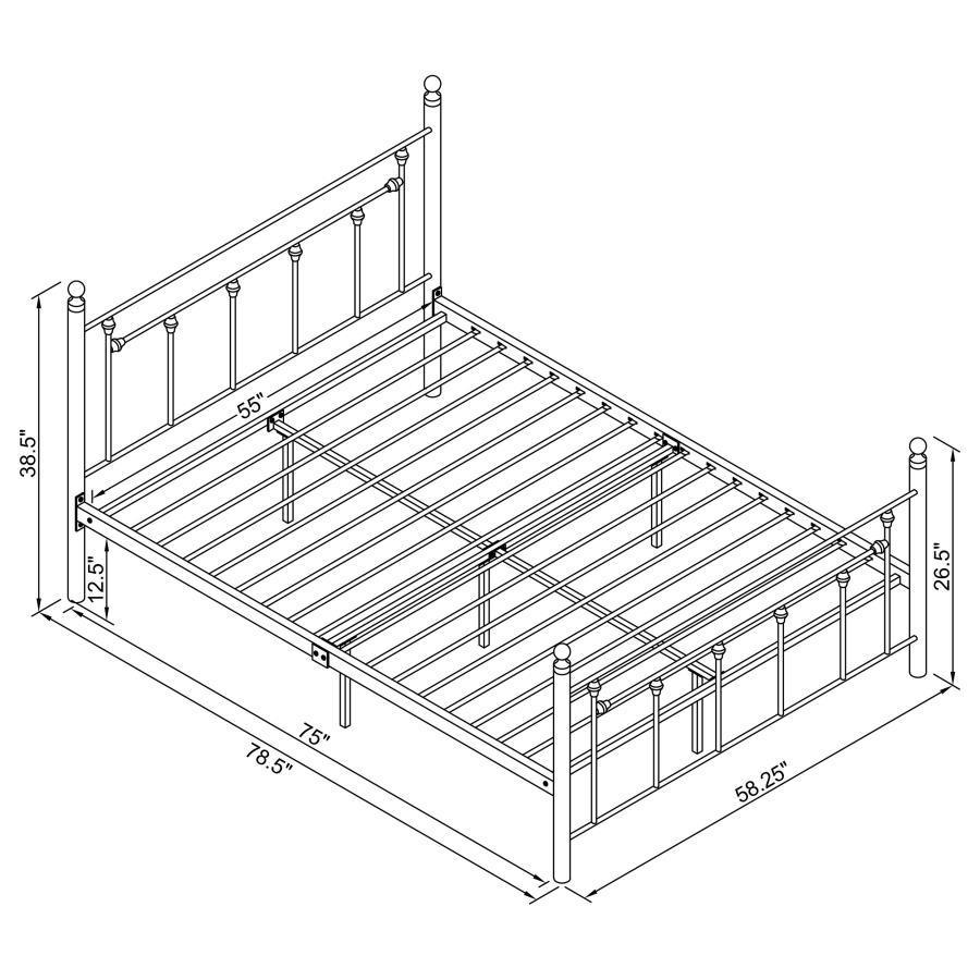 CoasterEveryday - Canon - Metal Slatted Headboard Platform Bed - 5th Avenue Furniture