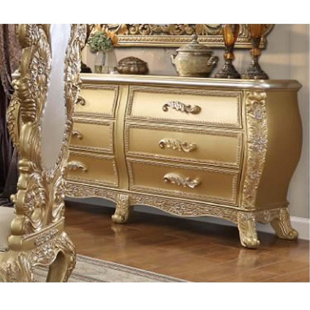 ACME - Cabriole - Server - Gold Finish - 5th Avenue Furniture