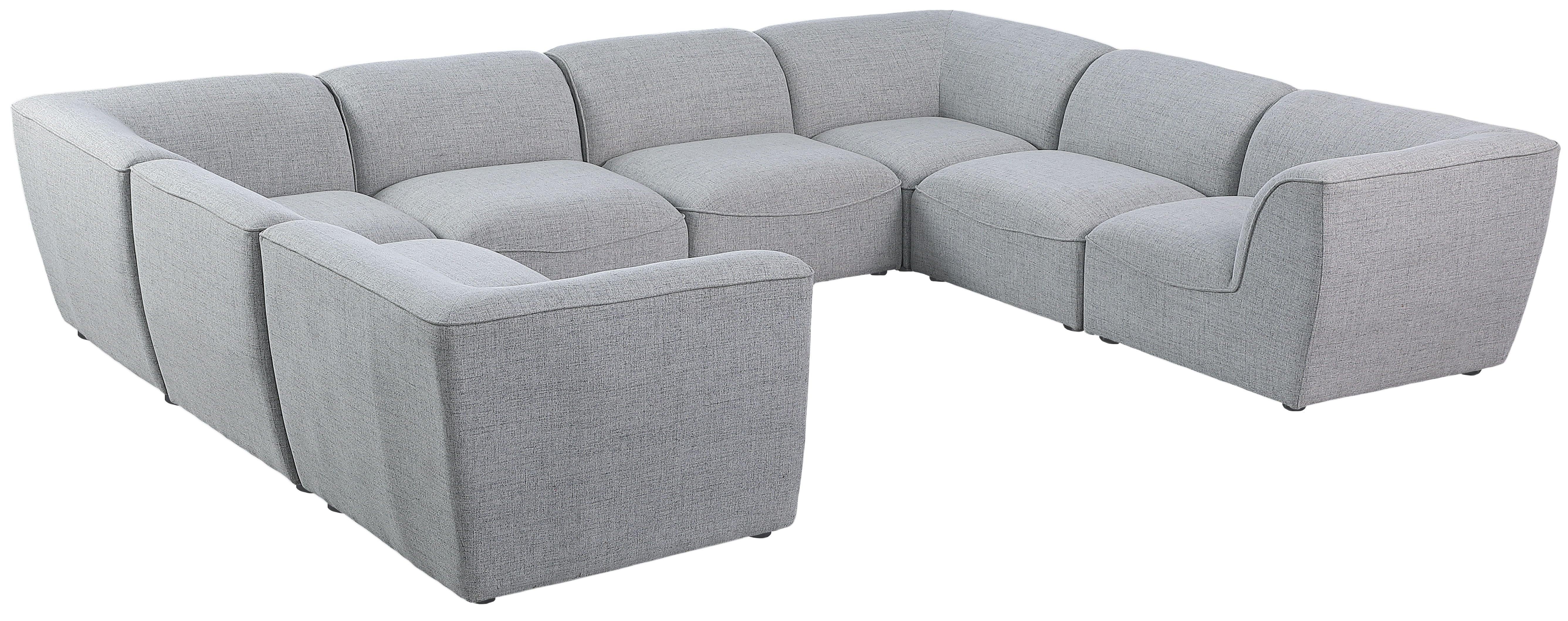 Meridian Furniture - Miramar - Modular Sectional 8 Piece - Gray - 5th Avenue Furniture