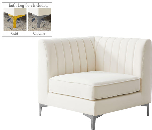 Meridian Furniture - Alina - Corner Chair - 5th Avenue Furniture