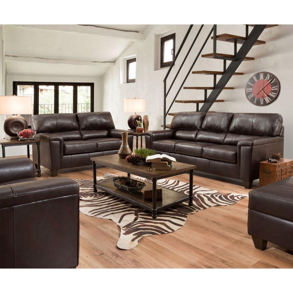 ACME - Phygia - Sofa - Espresso Top Grain Leather Match - 5th Avenue Furniture