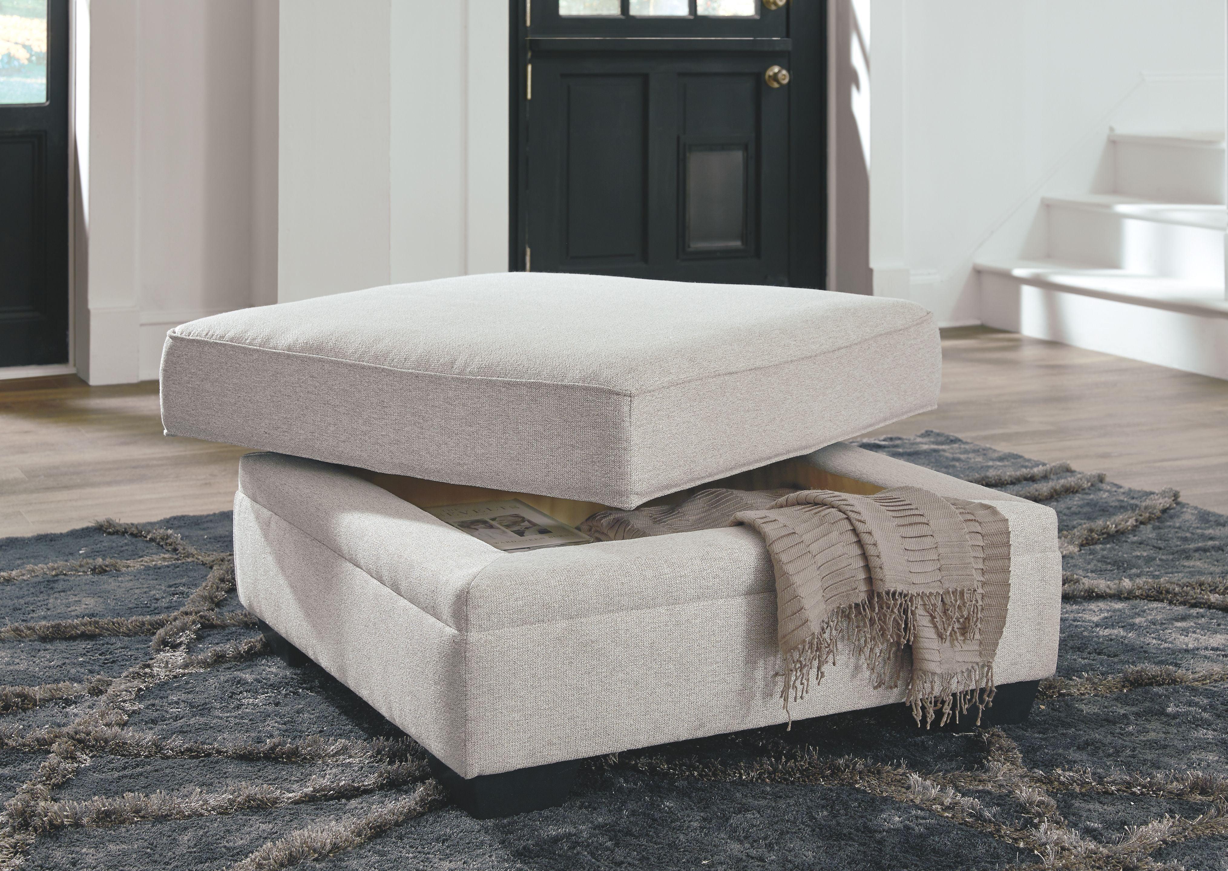 Ashley Furniture - Dellara - Chalk - Ottoman With Storage - 5th Avenue Furniture