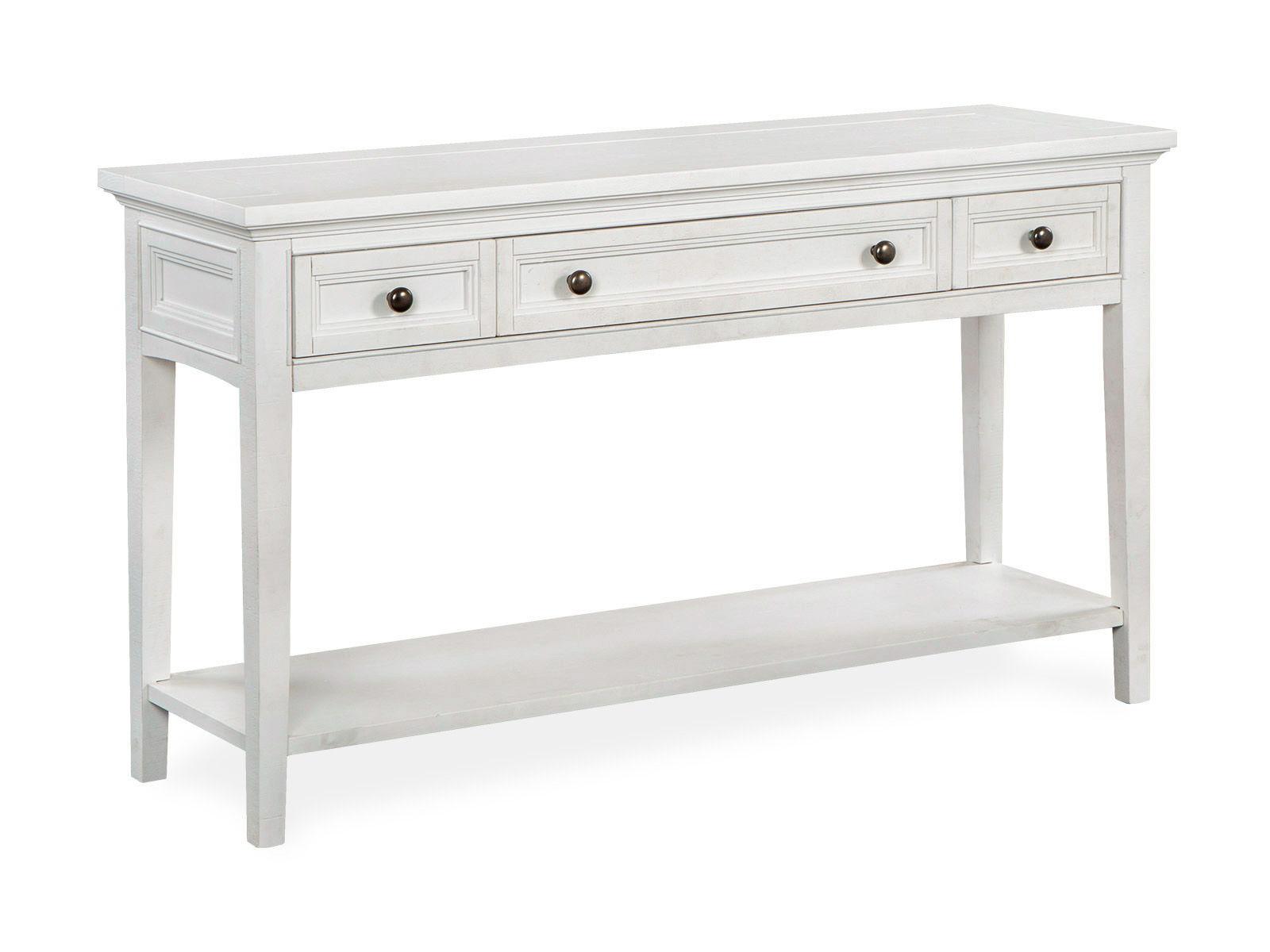 Magnussen Furniture - Heron Cove - Rectangular Sofa Table - Chalk White - 5th Avenue Furniture