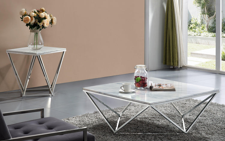 Meridian Furniture - Skylar - End Table - Pearl Silver - 5th Avenue Furniture