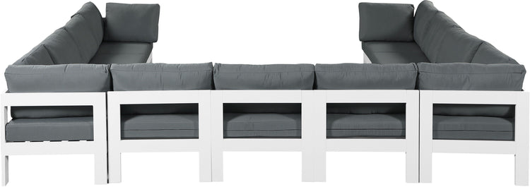 Meridian Furniture - Nizuc - Outdoor Patio Modular Sectional 11 Piece - Grey - Fabric - 5th Avenue Furniture