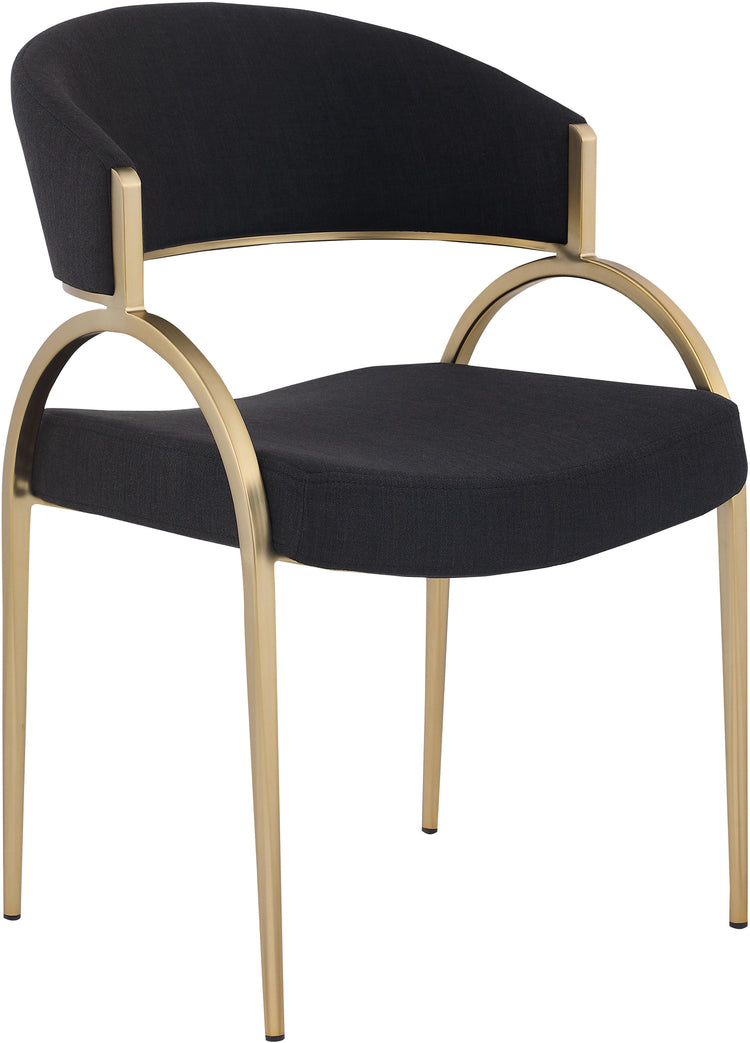 Meridian Furniture - Privet - Dining Chair Set - Gold Base - 5th Avenue Furniture